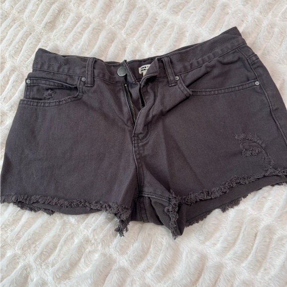 Billabong Charcoal Jean Shorts - Picture 1 of 2
